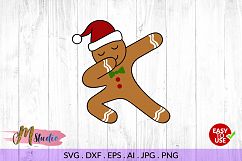 Dabbing Gingerbread svg, for Silhouette Cameo or Cricut. Product Image 1