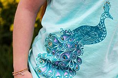 Peacock + Feather SVG DXF PNG Cutting Files Product Image 1