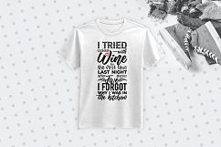 I tried cooking with wine... Quote - svg, eps, ai, cdr, dxf, png, jpg Product Image 2