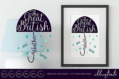 The Great British Weather Sad Times SVG Cut File / DXF / SVG Product Image 1