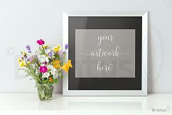 Frame mockup - clean bright interior summer field flowers Product Image 3