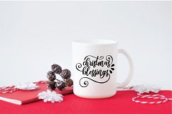 Christmas SVG Cut File - Christmas Blessings SVG DXF PNG EPS Product Image 5