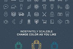 4500 Vector Icons Bundle- Flat, Line, Glyph in SVG, AI, PSD Product Image 4