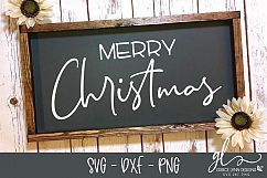 Merry Christmas - Christmas Cut File - SVG, DXF &amp; PNG Product Image 1