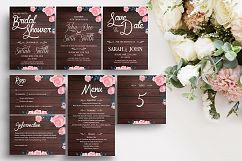 Rustic Wooden Wedding Template Suite Product Image 1