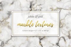 Marble Textures - White &amp; Gold Product Image 2