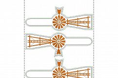 Farm Windmill with Ladder Key Fob Machine Embroidery Design Product Image 9