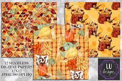 Fall Digital Papers, Autumn Backgrounds, Fall Patterns Product Image 5