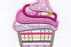 Layerd Swirl Cupcake Applique Embroidery Design Product Image 8