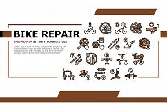 Bike Repair Service Landing Header Vector Product Image 1