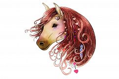 Love Horse | Clip art illustration JPG/PNG Product Image 2