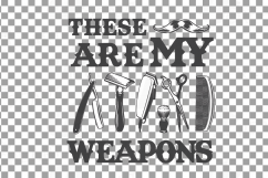 These Are My Weapons, Barber's Weapons T Shirt illustration Product Image 4