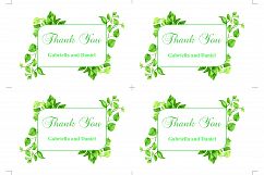 Green Thank You Card Template, instan download, DAD_08 Product Image 4