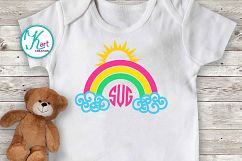 Rainbow Sun Circle Split monograms bundle svg dxf clipart Product Image 2