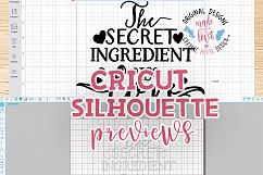 The Secret Ingredient is Love Cut File and Printable (SVG, DXF, PNG) Product Image 2