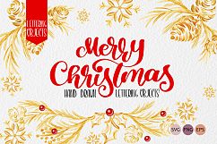Merry Christmas Hand Draw Lettering Objects Product Image 1