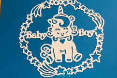 3 x UNICORN Baby Papercutting Templates Product Image 3