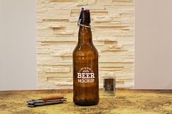 Beer Glass and Bottle Mock-up Bundle #1 Product Image 18