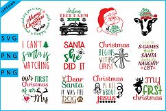 12 Merry Christmas Quote SVG Design Bundle Vol 1. Product Image 2