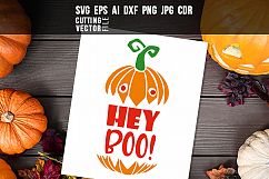 Hey Boo - svg, eps, ai, cdr, dxf, png, jpg Product Image 1