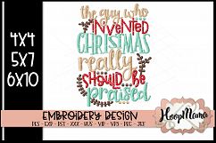 The Guy Who Invented Christmas - Christmas Embroidery Product Image 1