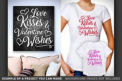 Love Kisses and Valentines Wishes SVG - Valentines - 1502 Product Image 3