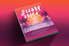 Summer Beach Sunset Flyer Product Image 2