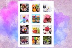 Macaroons, Colored, Sweet Macaroons, Printable, 2x2 Inch Product Image 4