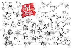 Merry Christmas Quotes and Objects Calligraphy Collection Product Image 11