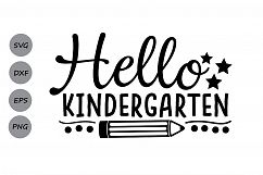 Hello Kindergarten svg, School svg, Back to school svg. Product Image 1