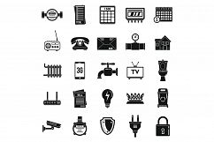 Energy utilities icons set, simple style Product Image 1