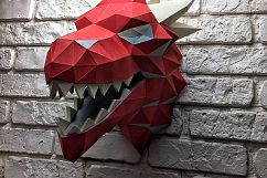 Game of Thrones, Winter is coming, Paper Dragon, Dragon Head, Papercraft Dragon, House Targaryen, animal head, Home Decoration, Printable Product Image 10