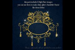100 Glitter Antique Royal Chandelier Frames, Queen Mirror Product Image 3