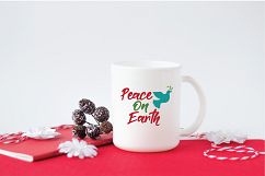 Peace on Earth SVG - Christmas SVG Cut File - DXF PNG EPS Product Image 5