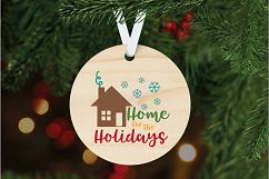 Home for the Holidays - Christmas SVG Cut File - DXF PNG EPS Product Image 5
