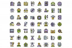 Communications engineer icons set, outline style Product Image 1