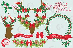 Christmas Rustic Antlers clipart, graphics and illustratins AMB-1506 Product Image 5