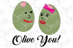 Olive You Cut File | SVG, EPS, DXF, PNG Product Image 1