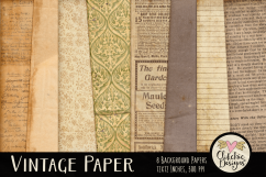 Vintage Paper Backgrounds - Vintage Texture Digital Papers Product Image 1