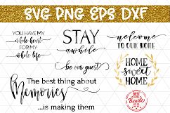 Home Bundle SVG File, Home Decor SVG, Wood Sign Sayings DXF Product Image 1