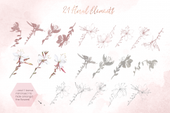 Blushing Bride Watercolor Clipart Floral Collection Product Image 4