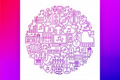 Music Line Art Icons Product Image 5