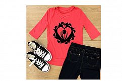 Tulip in Heart Design, SVG, Product Image 4