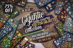 - 75 SALE/ Cartoon Vector Objects Gigantic Bundle/ Part 1 Product Image 1