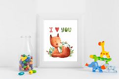 Cute Fox - Watercolor Clip Art Set Product Image 10
