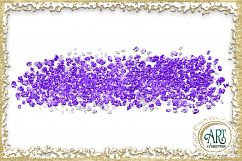 Brush Strokes in Violet Glitter - Digital Clipart 24 of beautiful PNG files Product Image 12