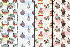 Christmas watercolor seamless patterns Product Image 2