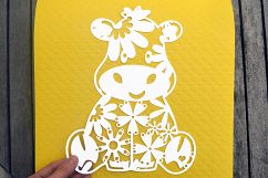 Cow paper cut SVG / DXF / EPS files Product Image 1