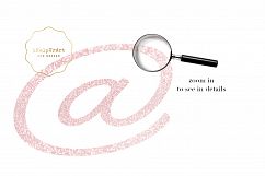 Blush Pink Glitter Alphabet Clipart Product Image 3