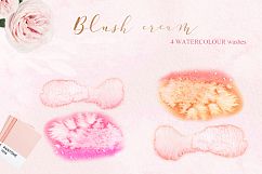 Blush cream. Floral watercolor clip art. Product Image 16